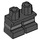 LEGO Schwarz Kurz Beine mit Dark Stone Grau Streifen (16709 / 41879)