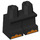 LEGO Noir Court Jambes avec Orange toes (28644 / 41879)
