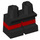 LEGO Noir Court Jambes avec rouge Line (16709 / 41879)