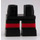 LEGO Zwart Kort Poten met Rood Line (16709 / 41879)