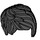 LEGO Zwart Kort Tousled Haar naar Links geveegd (37823)