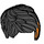 LEGO Schwarz Kurz Tousled Haar nach Links gefegt mit Orange Highlights (37823 / 66180)