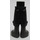 LEGO Black Minidoll Hip with Cropped Trousers with Pearl Dark Gray Boots and Gold Laces (Thick Hinge) (18353)