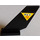 LEGO Black Shuttle Tail 2 x 6 x 4 with Res-Q Logo Sticker (6239 / 18989)