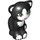 LEGO Black Sitting Cat with Dark Pink Nose and Lime Eyes  (12864)