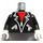 LEGO Schwarz Skelett mit Leather Jacket und oben Hut Torso (973)