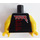 LEGO Black Sleveless Tour Shirt with Red Electric Guitar Torso (973 / 76382)
