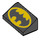 LEGO Sort Skråning 1 x 2 (31°) med Batman logo med hoved til tynd ende (26093 / 85984)