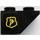 LEGO Black Slope 1 x 2 (45°) Inverted with Asian police badge (right) Sticker (3665)
