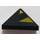 LEGO Black Slope 1 x 2 (45°) Triple with Yellow and Black Danger (Right) Sticker with Inside Bar (3048)