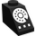 LEGO Zwart Helling 1 x 2 (45°) met Wit Rotary Phone (3040)