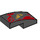 LEGO Noir Pente 1 x 2 Incurvé avec rouge et Eye La gauche (11477 / 38869)