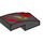 LEGO Noir Pente 1 x 2 Incurvé avec rouge et Eye Droite (11477 / 38868)