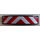 LEGO Black Slope 1 x 4 Curved Double with Red/White Stripes Sticker (93273)