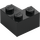 LEGO Black Slope 2 x 2 (45°) with Double Concave (Rough Surface) (3046 / 4723)