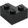 LEGO Black Slope 2 x 2 (45°) with Double Concave (Rough Surface) (3046 / 4723)