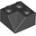 LEGO Schwarz Steigung 2 x 2 (45°) mit Doppelt Concave (Raue Oberfläche) (3046 / 4723)