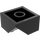 LEGO Zwart Helling 2 x 2 (45°) met Dubbele Concave (Ruw oppervlak) (3046 / 4723)