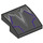 LEGO Noir Pente 2 x 2 Incurvé avec Purple et grise Lines (15068 / 87235)