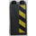LEGO Black Slope 2 x 2 x 3 (75°) with Black And Yellow Stripes Model Right Side Sticker Hollow Studs, Rough Surface (3684)