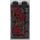 LEGO Black Slope 2 x 2 x 3 (75°) with Stone Wall, Trunks and 3 Dark Red Leaves Pattern Sticker (Solid Studs) (98560)