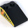 LEGO Black Slope 2 x 3 (25°) with Orange &#039;3&#039;, Black and Yellow Strips Both Sides Sticker with Rough Surface (3298)