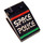 LEGO Black Slope 2 x 3 (25°) with Space Police II Logo with Rough Surface (3298)