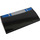 LEGO Black Slope 2 x 4 Curved with Blue and Silver Pattern Sticker without Bottom Tubes (61068)