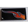 LEGO Black Slope 2 x 4 Curved with Orange Flame (Right) Sticker without Bottom Tubes (6106)