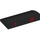 LEGO Black Slope 2 x 4 Curved with Red &#039;1&#039; and &#039;2&#039; without Bottom Tubes (61068 / 69922)