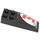 LEGO Black Slope 2 x 6 Curved with &#039;3&#039; and Gray Scratches over White Semicircle Sticker (44126)