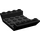 LEGO Zwart Helling 4 x 6 (45°) Dubbele Omgekeerd met Open Midden zonder gaten (30283 / 60219)