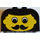 LEGO Noir Pente Brique 2 x 4 x 2 Incurvé avec Male Affronter, Moustache (4744)
