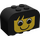 LEGO Noir Pente Brique 2 x 4 x 2 Incurvé avec Jaune Affronter (4744 / 81781)
