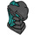 LEGO Black Snake Head with Dark Turquoise (49588)