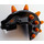 LEGO Black Snake Head with Orange Horns (11721)