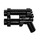 LEGO Zwart Ruimte Gun met Geribbeld Vat (6018 / 95199)