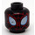 LEGO Black Spider-Man (Miles Morales) Minifigure Head (Recessed Solid Stud) (3626 / 21594)