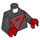 LEGO Schwarz Spider-Man (Miles Morales) mit rot Beine Minifig Torso (973 / 76382)