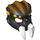 LEGO Black Spider Mask with Gold Ridges (15835)