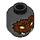 LEGO Black Spinlyn Minifigure Head (Recessed Solid Stud) (3626 / 16112)