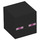 LEGO Black Square Minifigure Head with Enderman Purple Eyes (20052 / 28272)