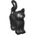 LEGO Schwarz Standing Katze mit Lang Schwanz mit Gelb Augen Muster (6175 / 22378)