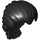 LEGO Zwart Swept Rug Haar met Kort Paardenstaart (95226)
