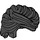 LEGO Zwart Swept Rug Golvend Tousled Haar (43753 / 61183)
