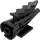 LEGO Noir Queue 4 x 2 x 2 avec Fusée (4746)