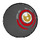 LEGO Noir Technic Balle avec Gold Eye avec rouge Cercle (18384 / 80221)