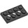 LEGO Black Technic Plate 2 x 4 with Holes (3709)