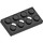 LEGO Zwart Technic Plaat 2 x 4 met Gaten (3709)