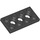 LEGO Black Technic Plate 2 x 4 with Holes (3709)